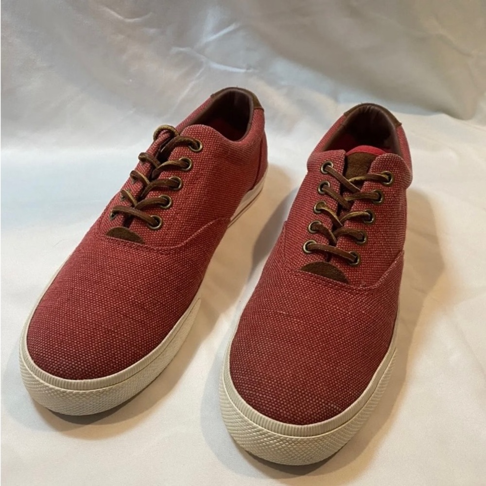 Polo Ralph Lauren Vaughn Men's Red Vintage Canvas Casual Shoes 8D